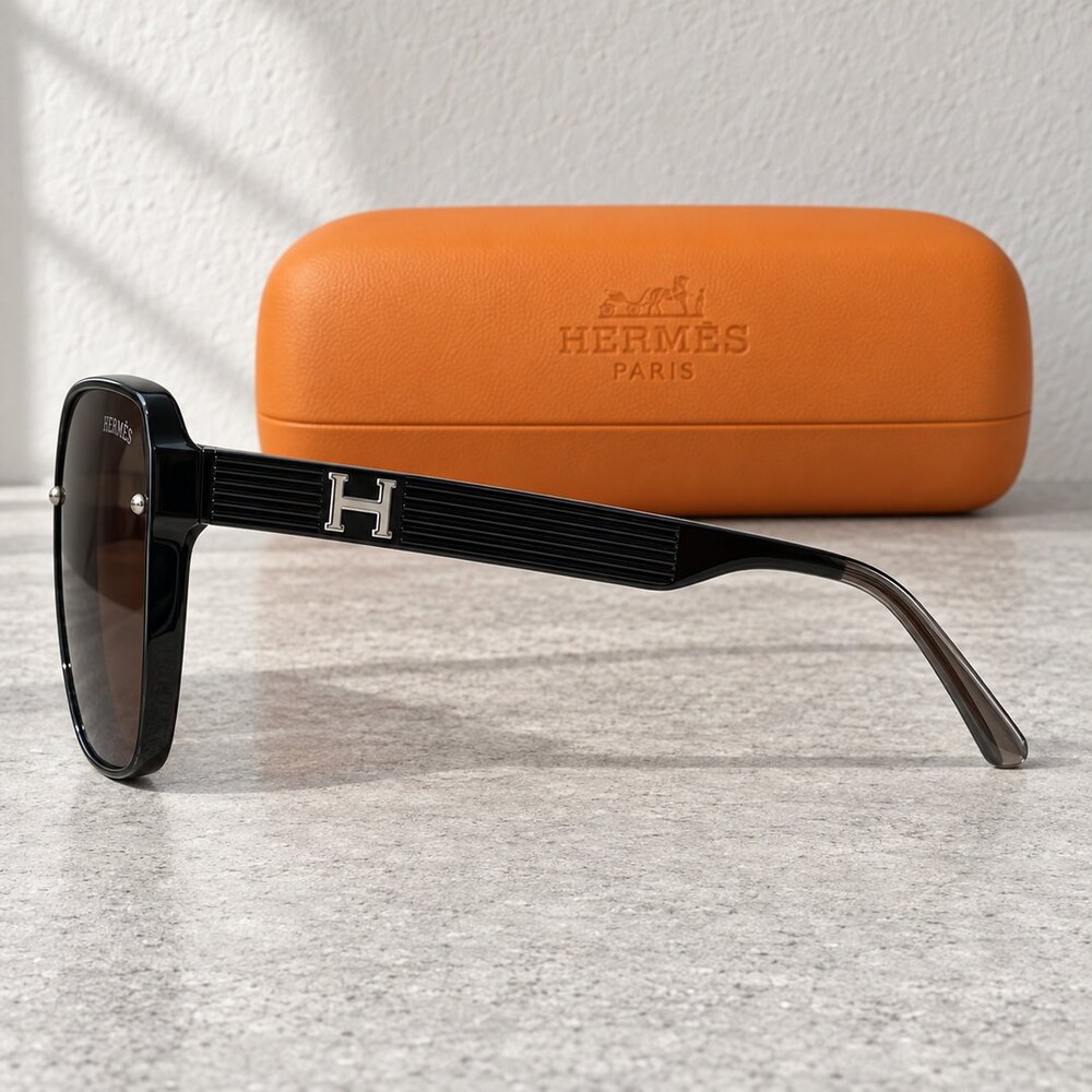 Hermes Black Silver H Sunglasses - Picture 3 of 6